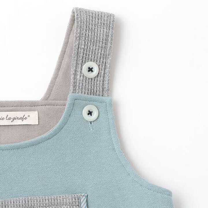 [Made in Japan] Mini Fleece Overalls,Gray, medium image number 3