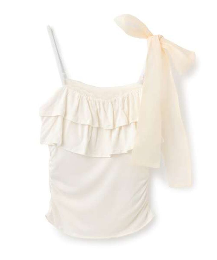 Shoulder Ribbon Frill Camisole,, medium