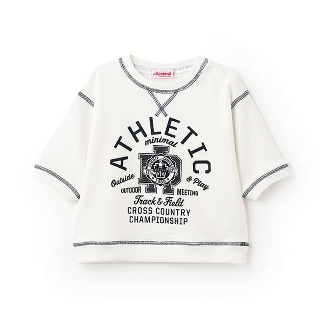 Color-Blocked Fleece Print Pullover,Off white, large image number 0