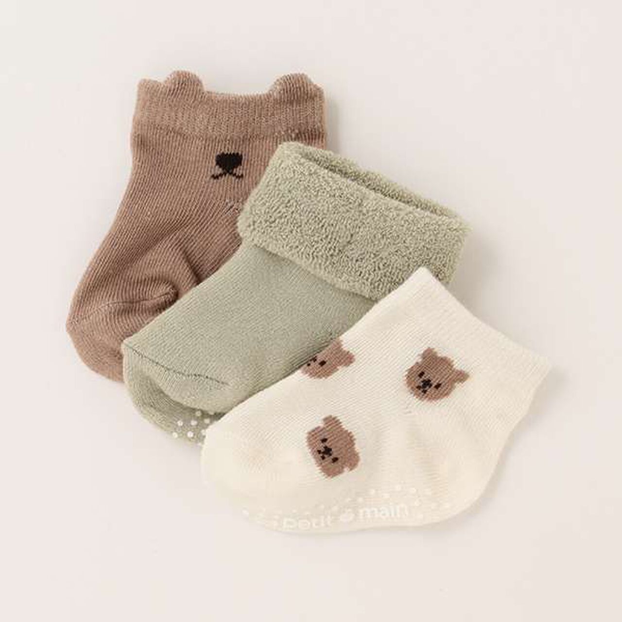 Baby 3-Piece Socks,Navy, large image number 2