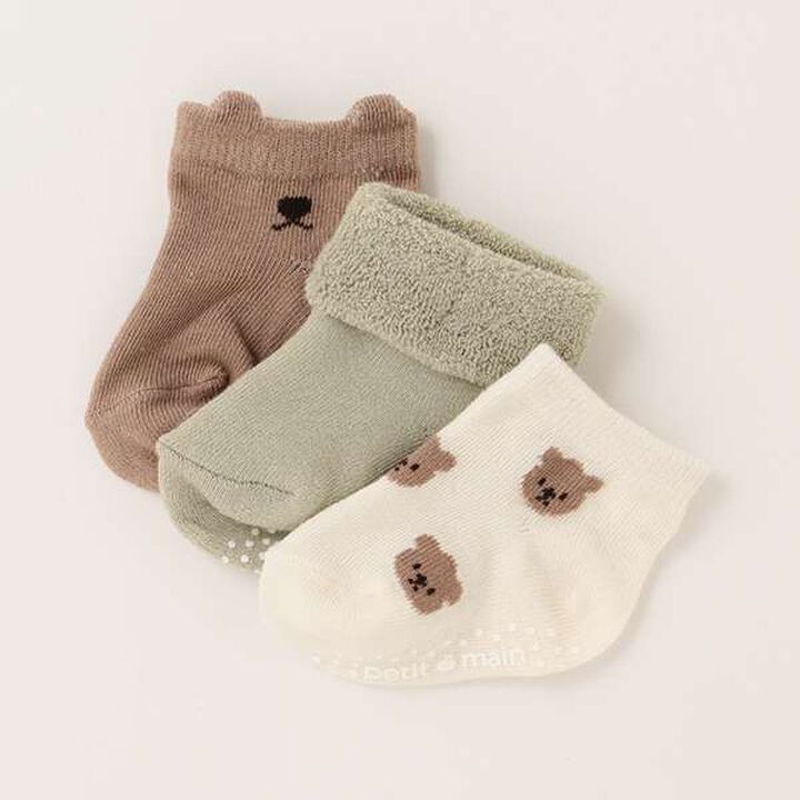 Baby 3-Piece Socks,Navy, medium image number 2