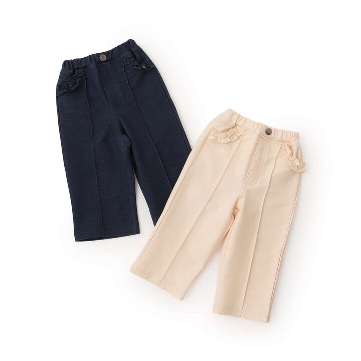 Cherry Blossom Embroidered Denim Pants,Blue, medium image number 7