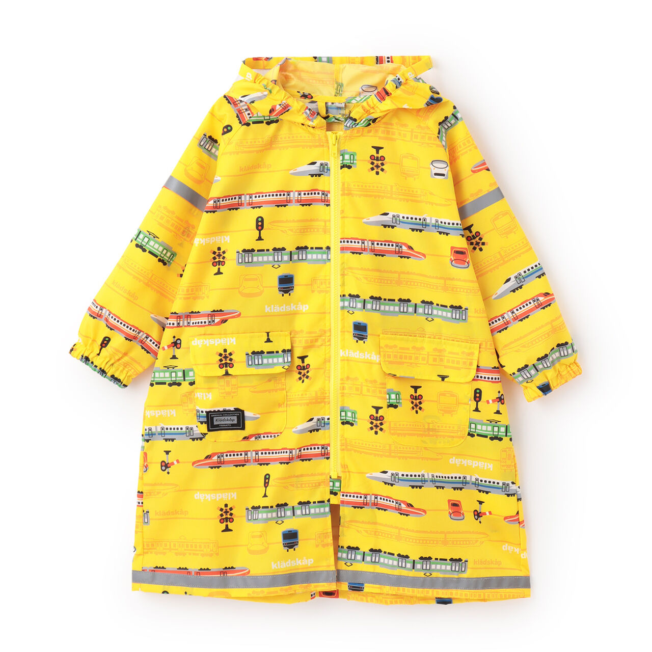All-Over Pattern Raincoat,Yellow, large image number 14