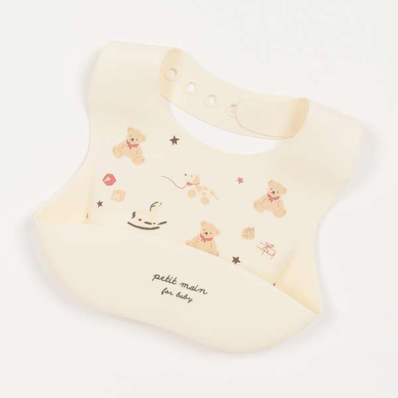 Silicone Feeding Bib,Ivory, large image number 0
