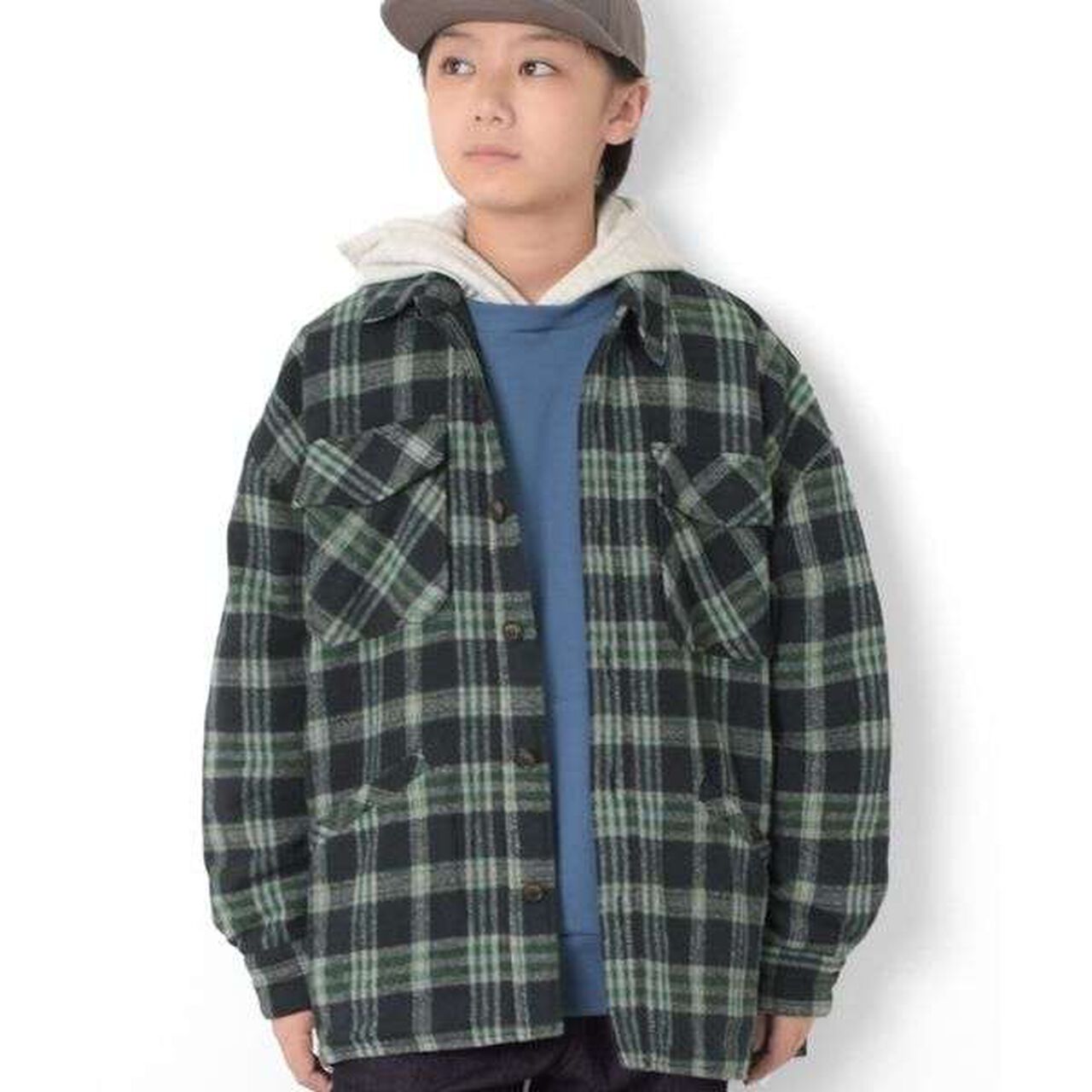 [Penfield] Check CPO Shirt,Navy, large image number 0