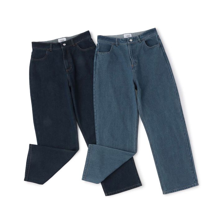 Barrel Leg Denim Pants,Navy, medium image number 15