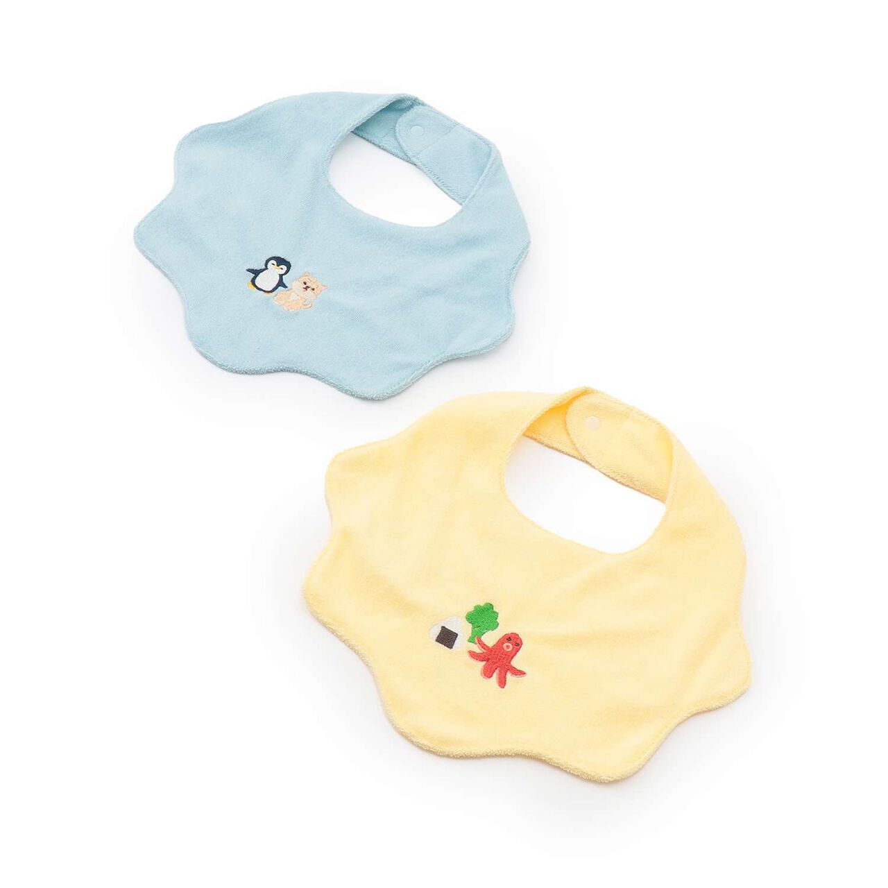 Embroidered Scallop Trim Bib,Cream, large image number 6