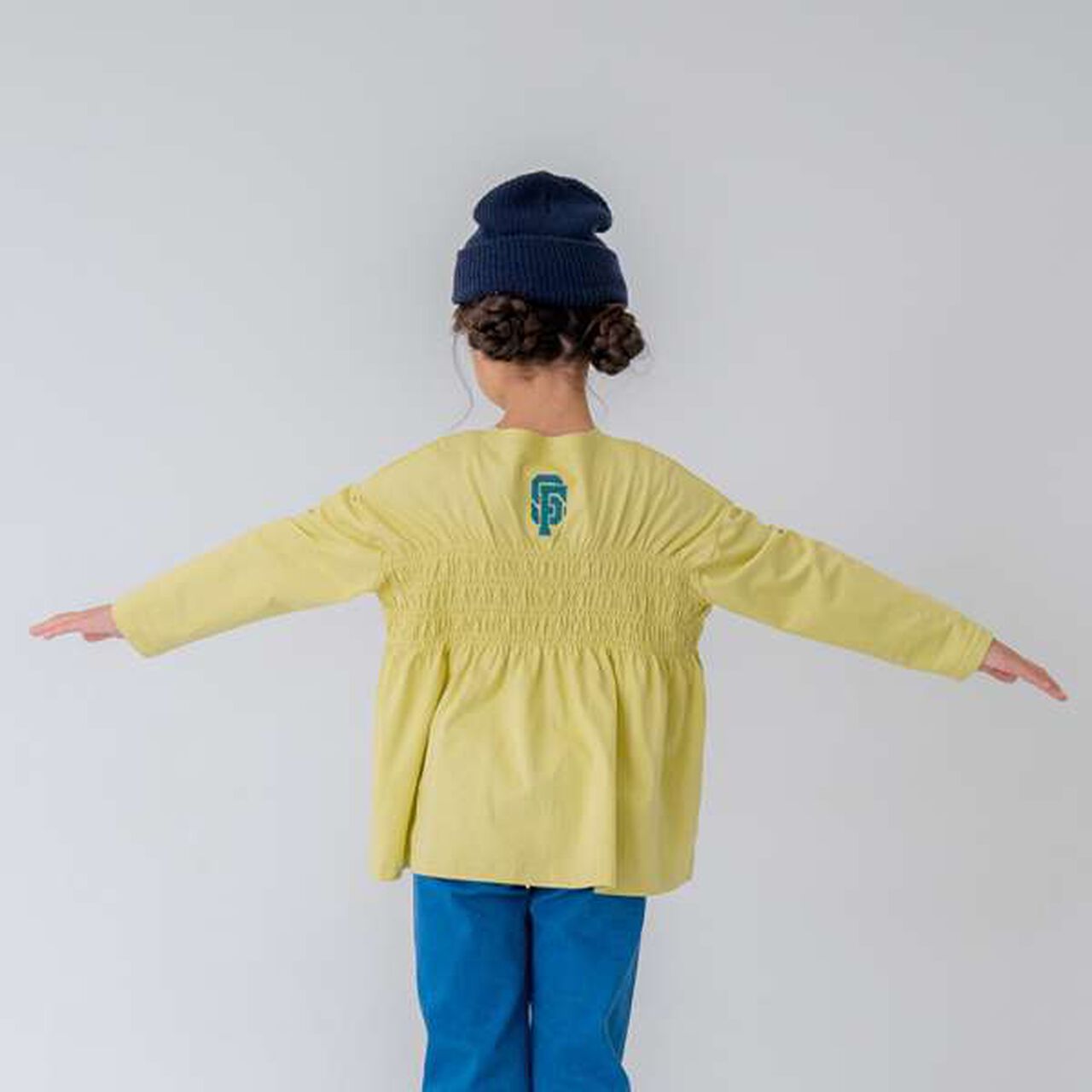 [Link] Team Logo Shirring Long Sleeve T-Shirt,Off white, large image number 18