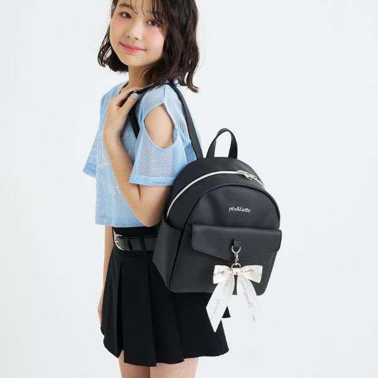 Girly Backpack,Black, large image number 0