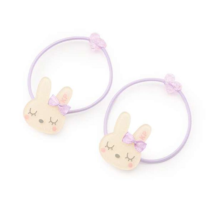 Mimi Motif Hair Ponytail Holder,Lavender, medium image number 0