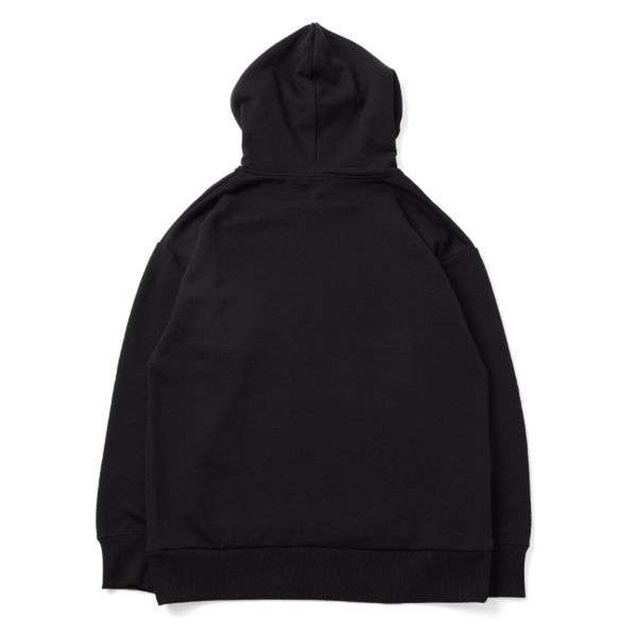 Fleece College Print Parka,Black, large image number 6