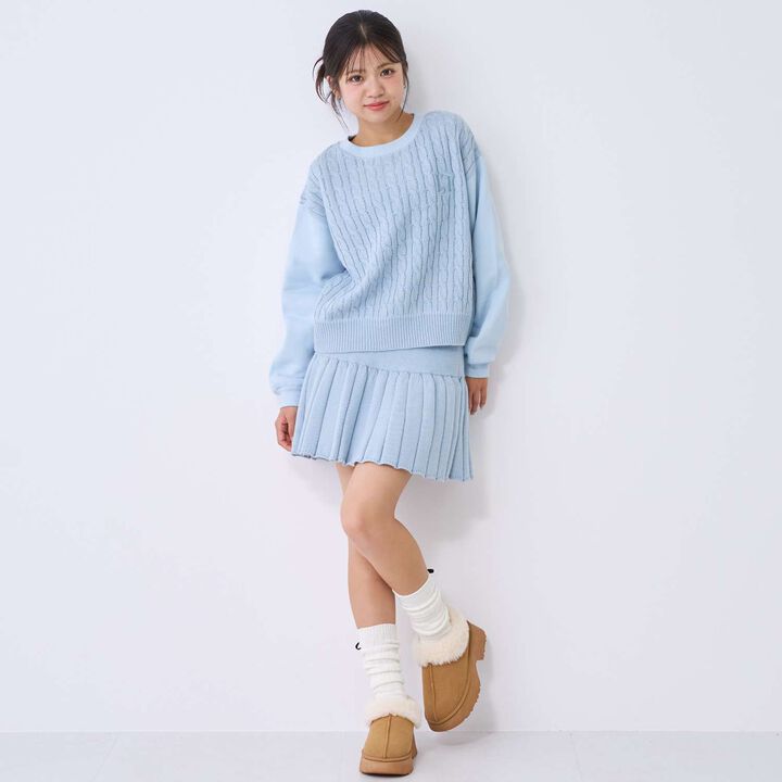 [Washable] Knit Set-Up,Sax blue, medium image number 6