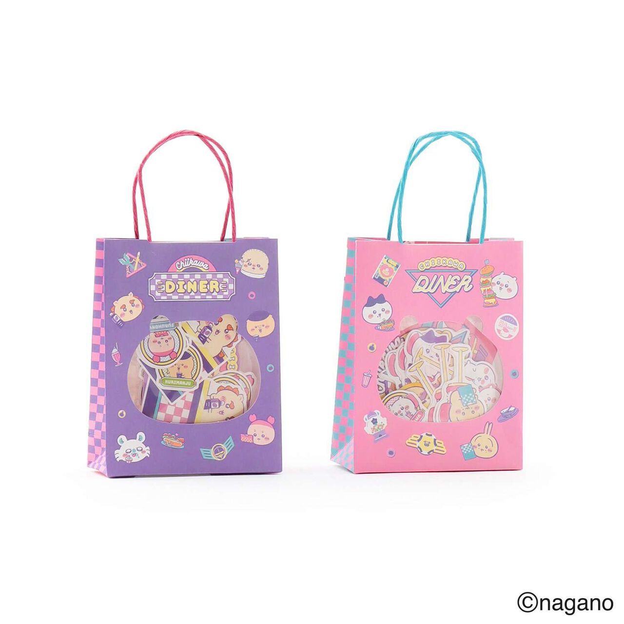 Chikawa Paper Bag with Stickers (51 Pieces),Purple, large image number 6