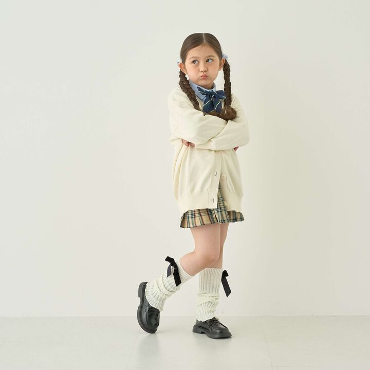 Ribbon-Accent Loose Socks [Kids Girls Children's Clothing],Off white, medium image number 3