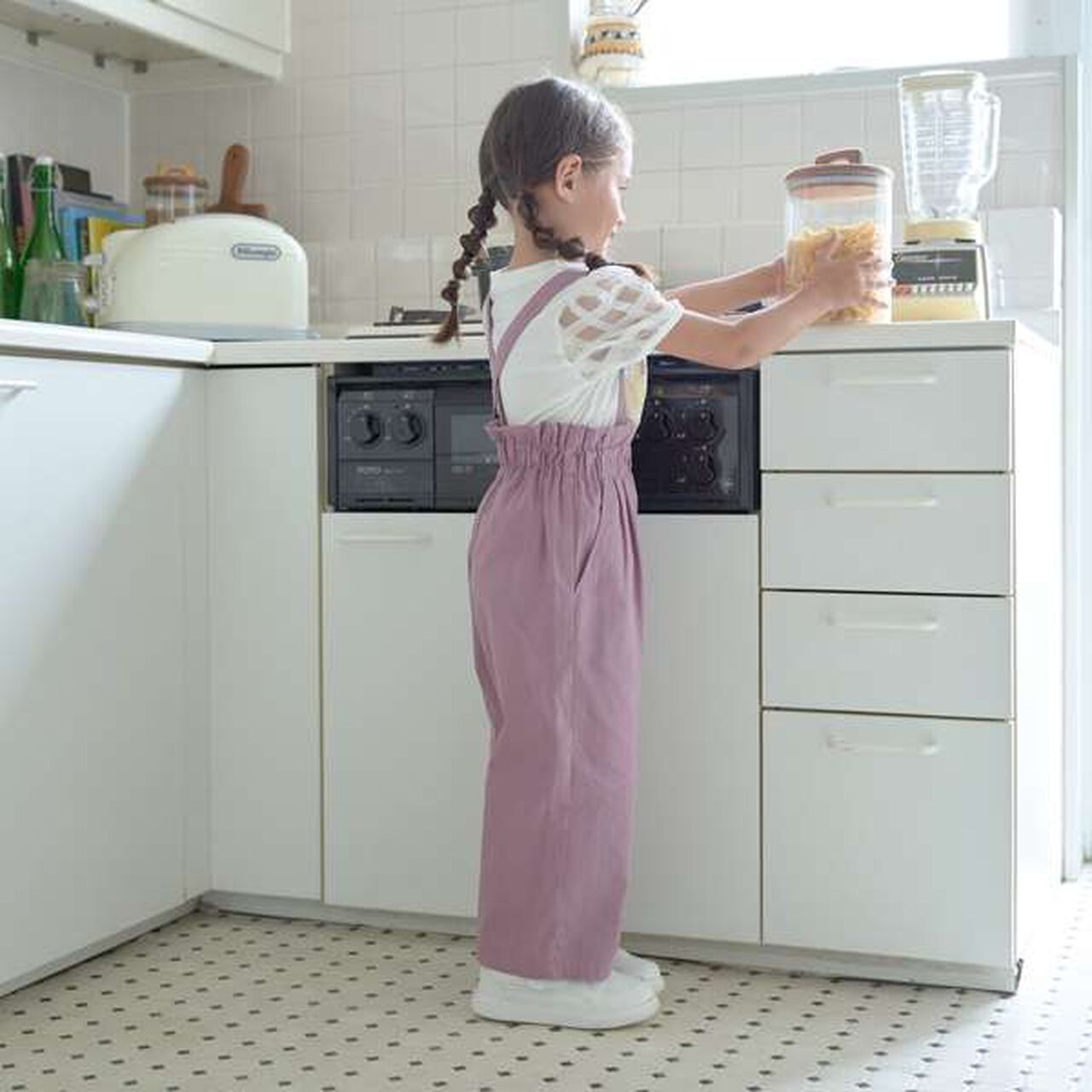 Relaxed Pants with Removable Suspenders,Ivory, large image number 3