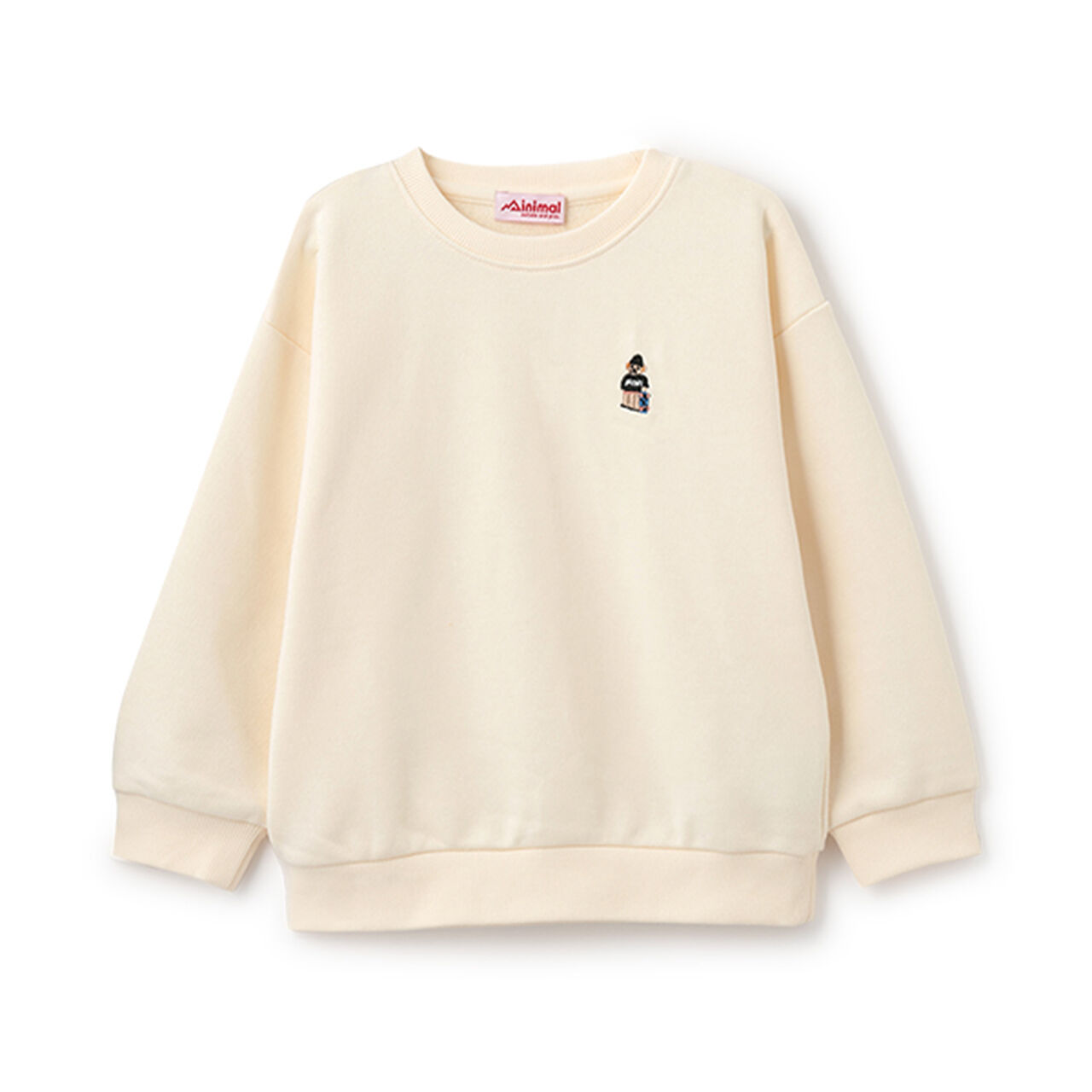 Fleece Pullover with Single-Point Embroidery,Black, large image number 2