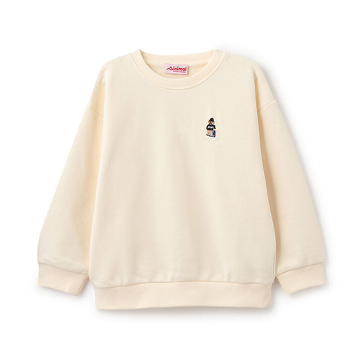 Fleece Pullover with Single-Point Embroidery,Black, medium image number 2