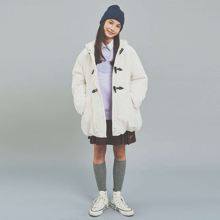 Water-Repellent Fiber Fill Duffle Coat,Off white, medium image number 27