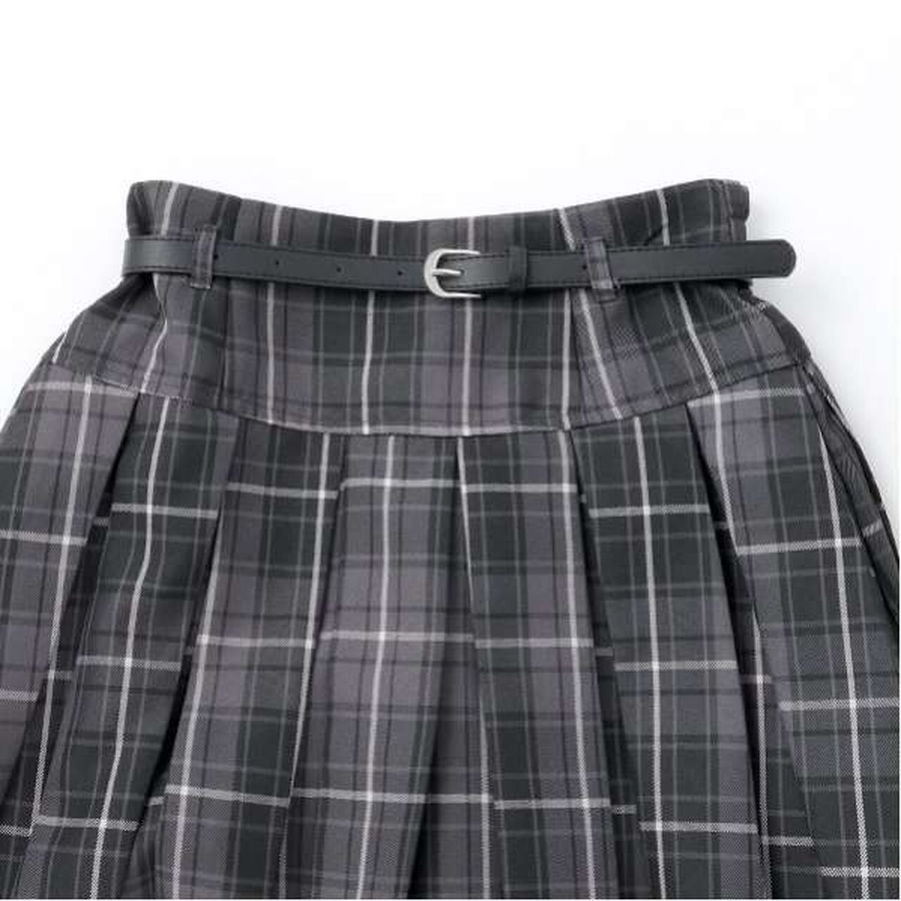 Pleated Skirt with Belt (Includes Shorts),Black, large image number 13