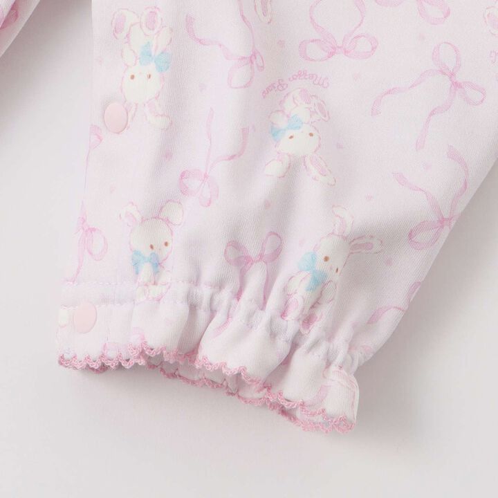 [Box Included] Rabbit Ribbon Pattern 2WAY All-in-One & Bib Set,Off white, medium image number 11