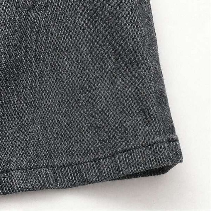 Denim Tuck Skirt,Charcoal gray, medium image number 9