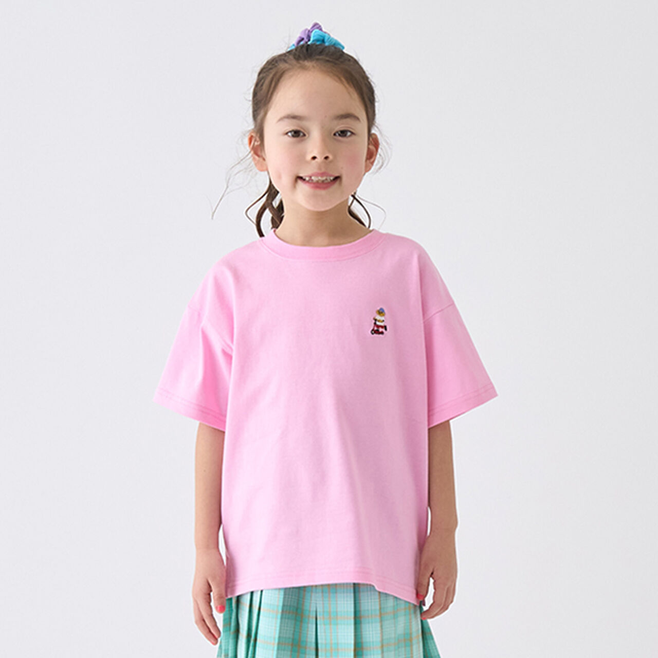 Anti-Stain Short Sleeve T-Shirt Assortment with Embroidery,Lavender, large image number 25