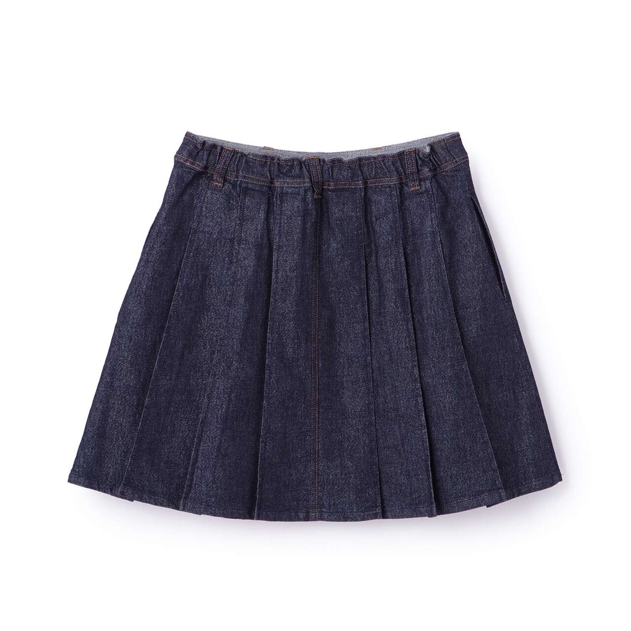 Lame Denim Skirt,Navy, large image number 1