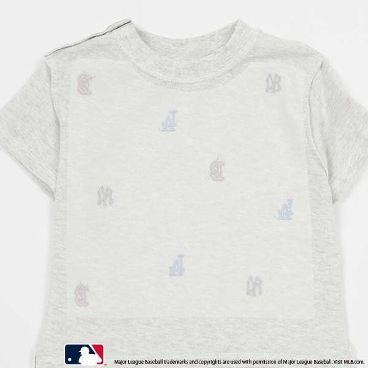 [MLB] Logo Embroidery T-Shirt,Smoke white, medium image number 7