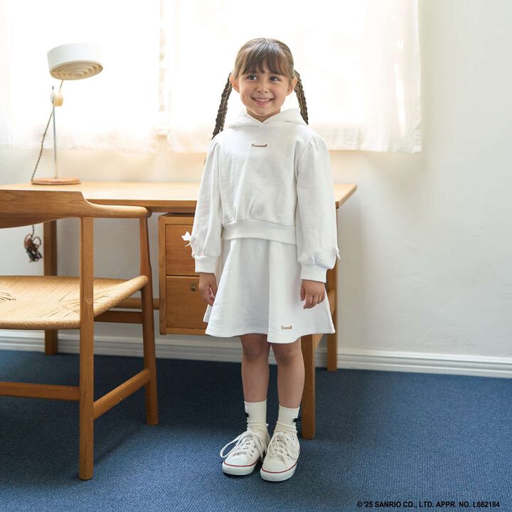 Sanrio Characters Goodbye Pills Fleece Transformation Parka & Flare Skirt Set,Off white, medium image number 14