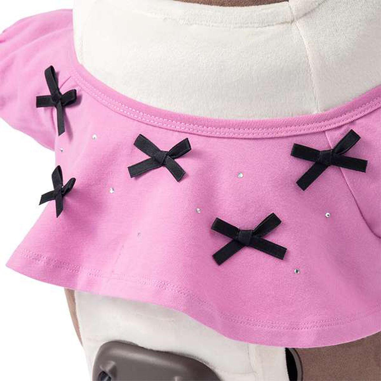 mezzo piano junior × LOVOT Ribbon Full T-Shirt,Black, large image number 12