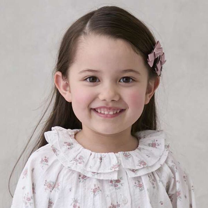 Ribbon Hair Clips 2P,Sax blue, medium image number 22