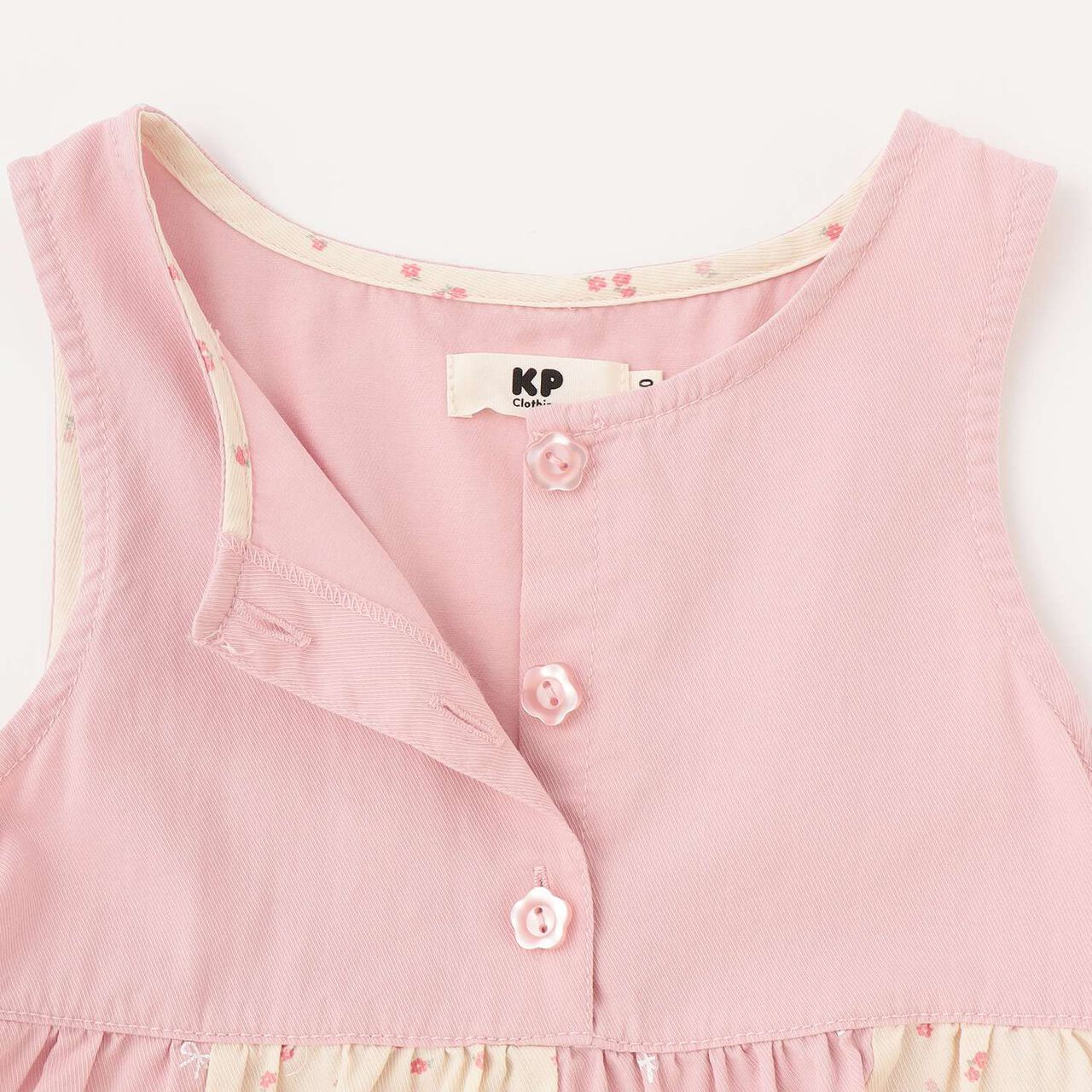 Denim All-Over Print Jumper Skirt,Pink, large image number 3