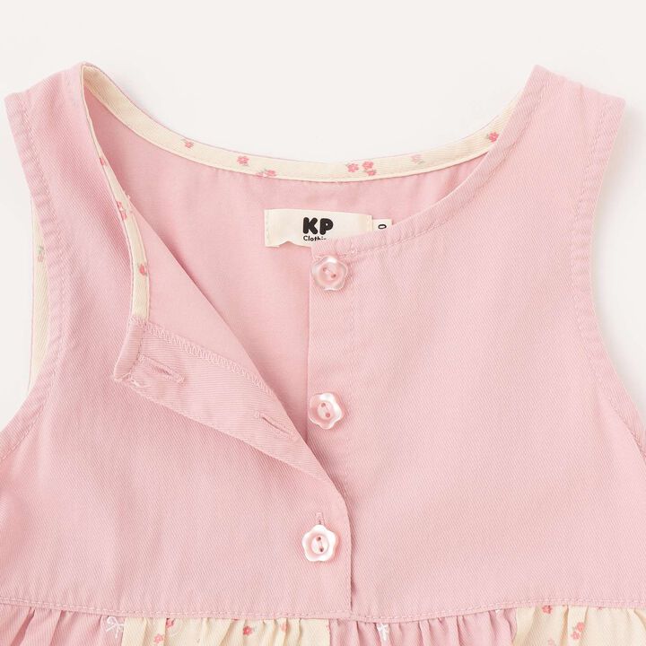 Denim All-Over Print Jumper Skirt,Pink, medium image number 3