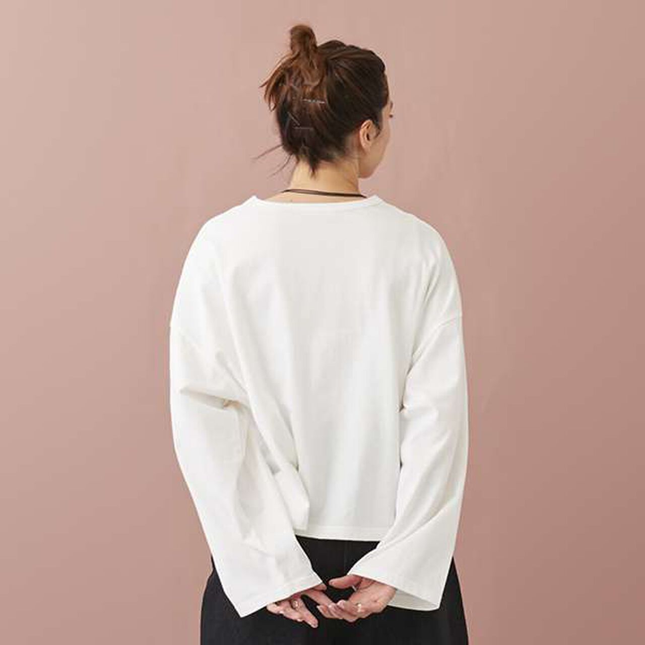 [LADIES] Choker Crop Top in Black,Charcoal gray, large image number 5