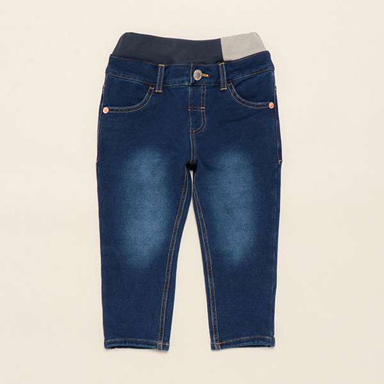 Knit Denim Skinny Pants,Navy, large image number 0