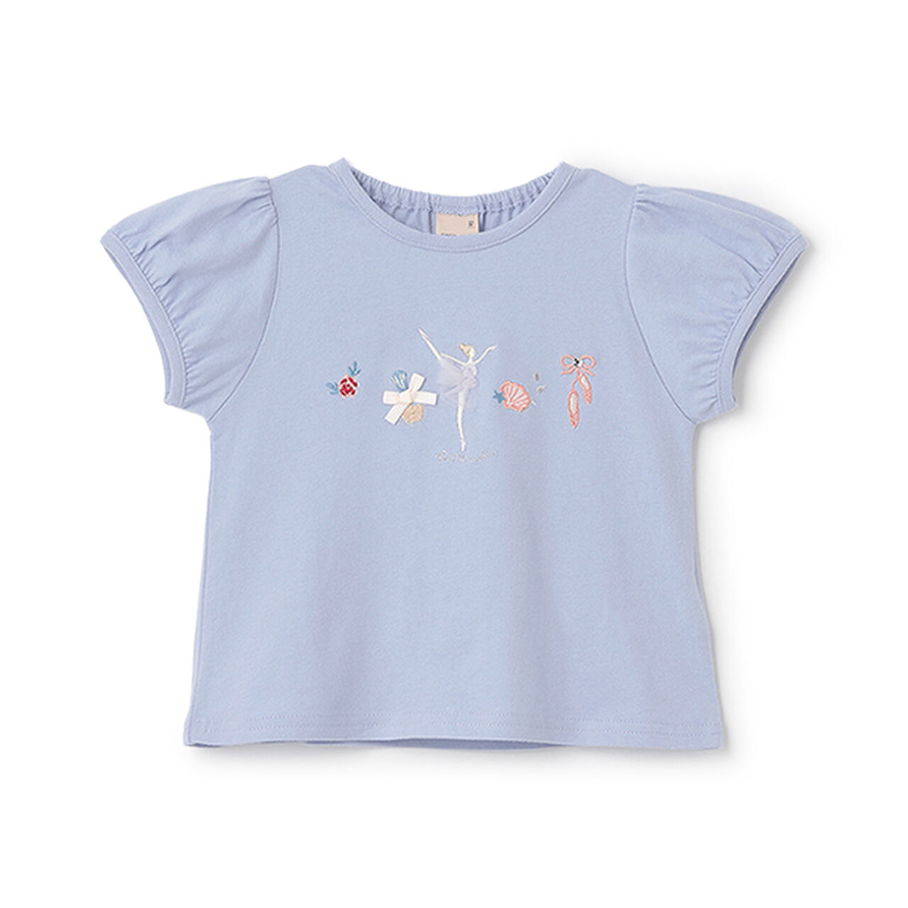 [Cool Touch] Ballet Motif T-Shirt,Sax blue, large image number 10