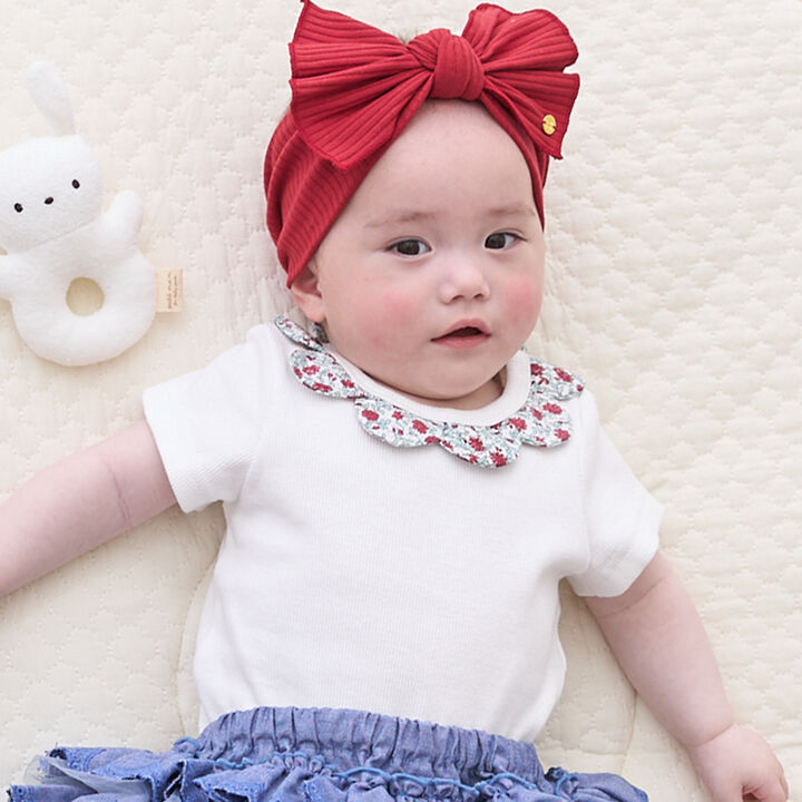 Short-Sleeve Scallop Trim Romper,, medium