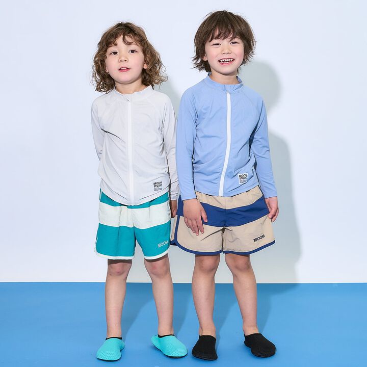 [SWIM] [UV] Full-Zip Mesh Rash Guard [Kids' Clothing] [Boys & Girls],Milky white, medium image number 28