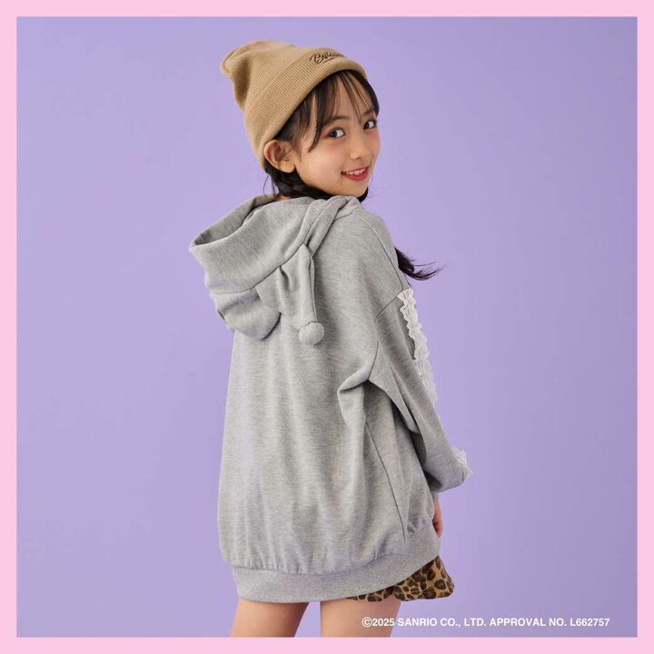 Kuromi Fleece Hoodie,Medium gray, medium image number 2
