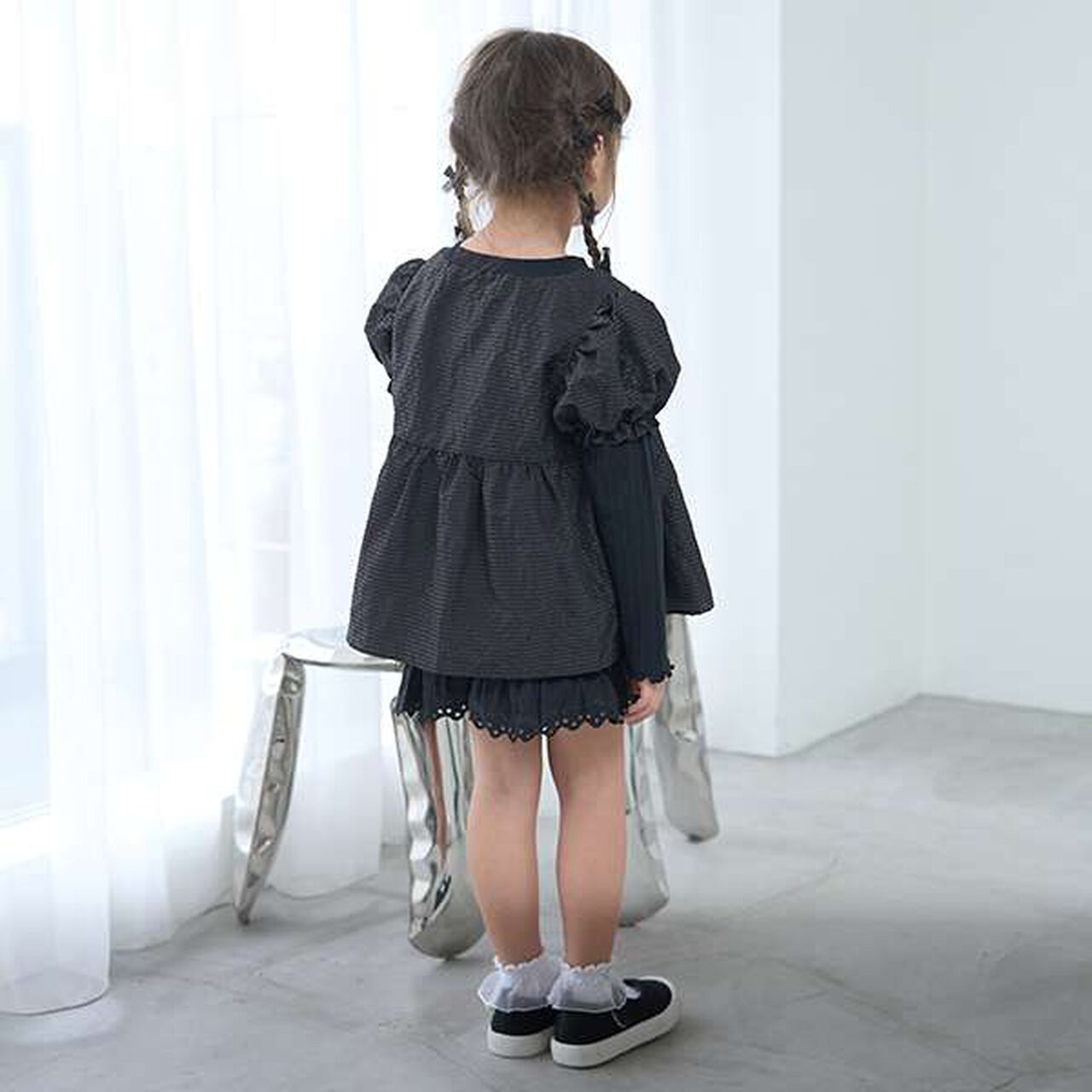 Sheer Blouse Docking Top,Lilac, large image number 9