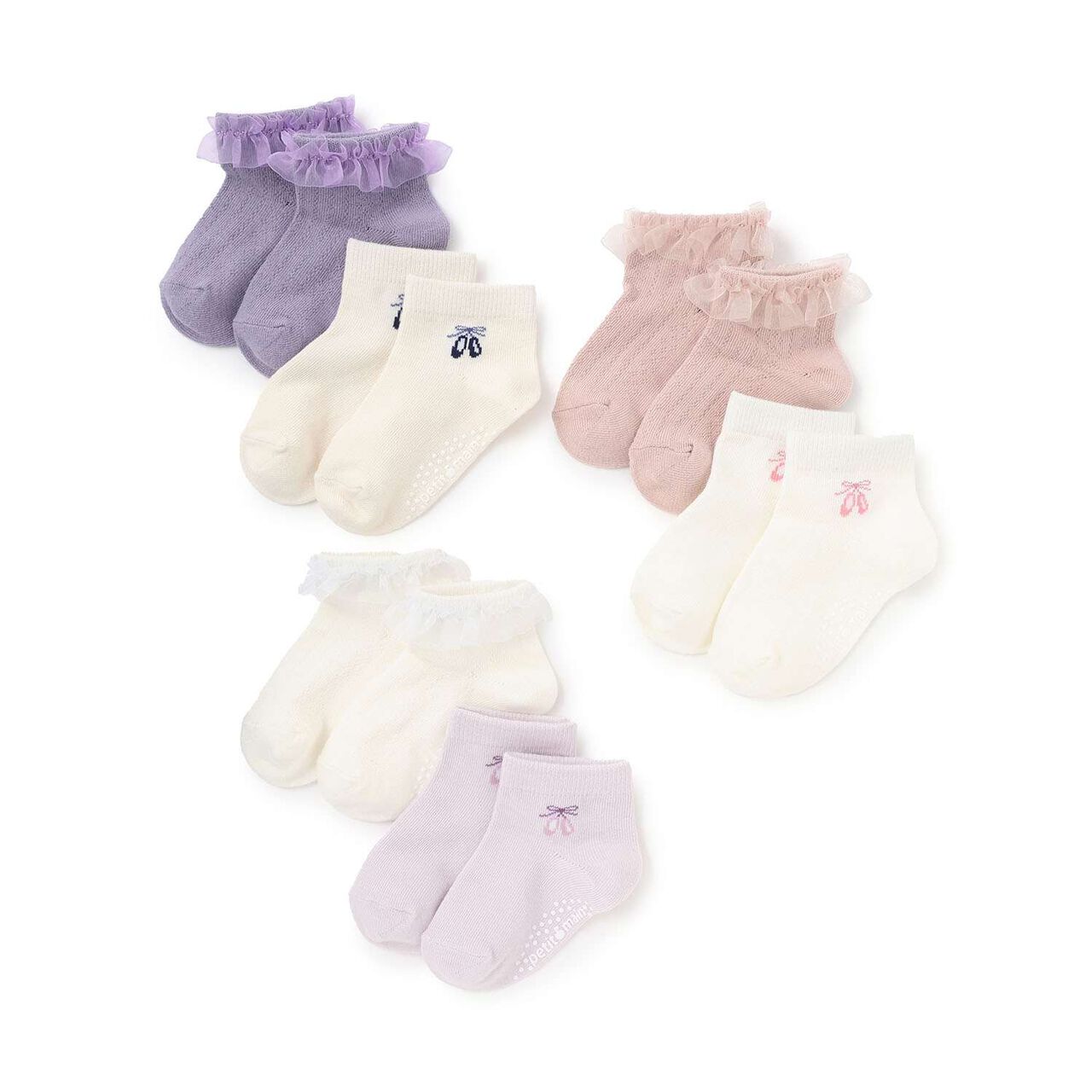 Ballet Short Socks 2P,Pearl white, large image number 5