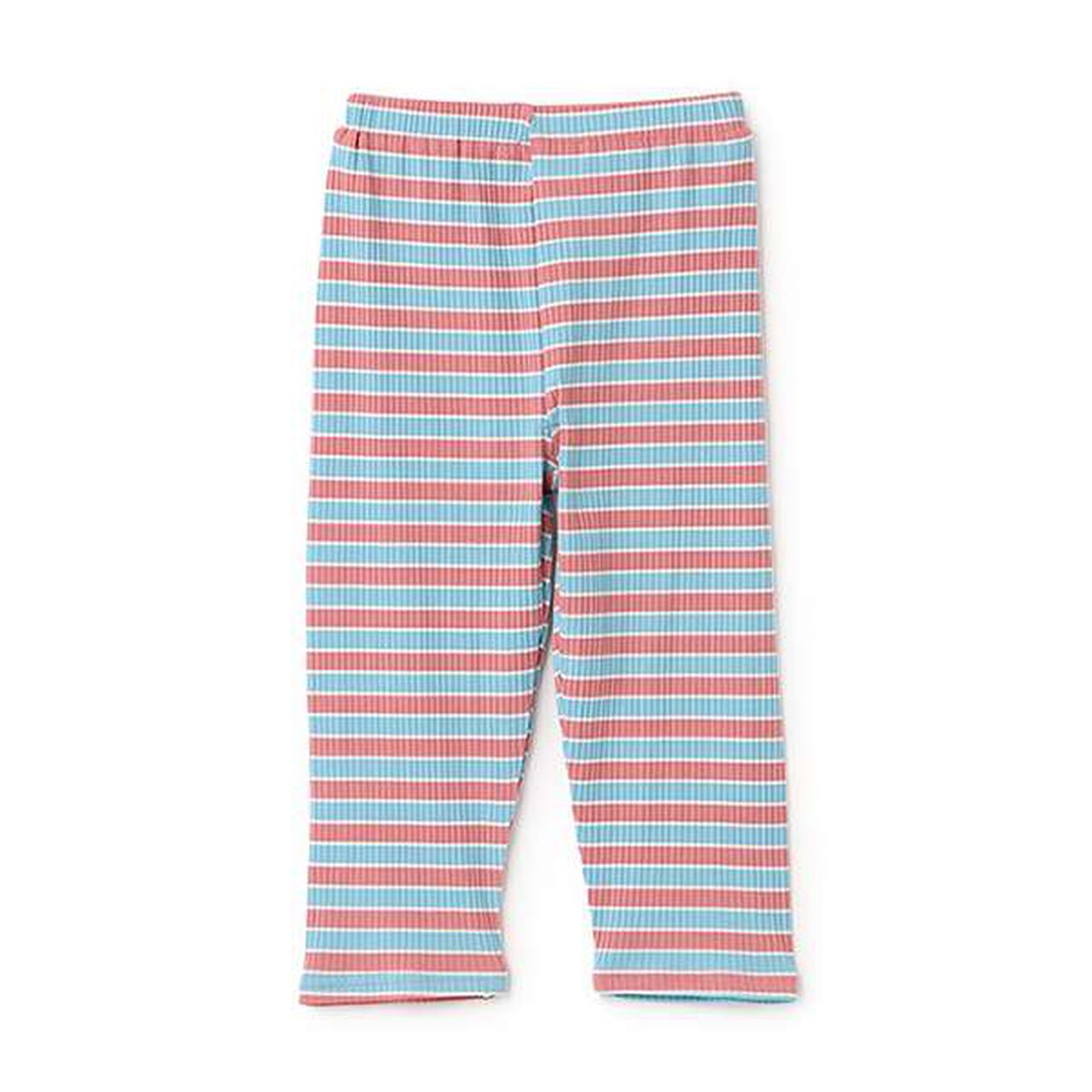 [365D.] Anti-Stain Stripe Pattern Ribbed 7/8 Leggings,Black, large image number 11