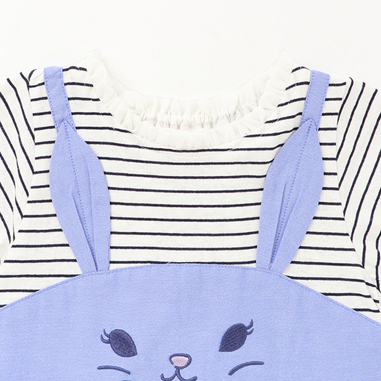 [Restocked] [Not Available in Direct Stores] Short-Sleeve Rabbit Docking Dress,Navy, large image number 2