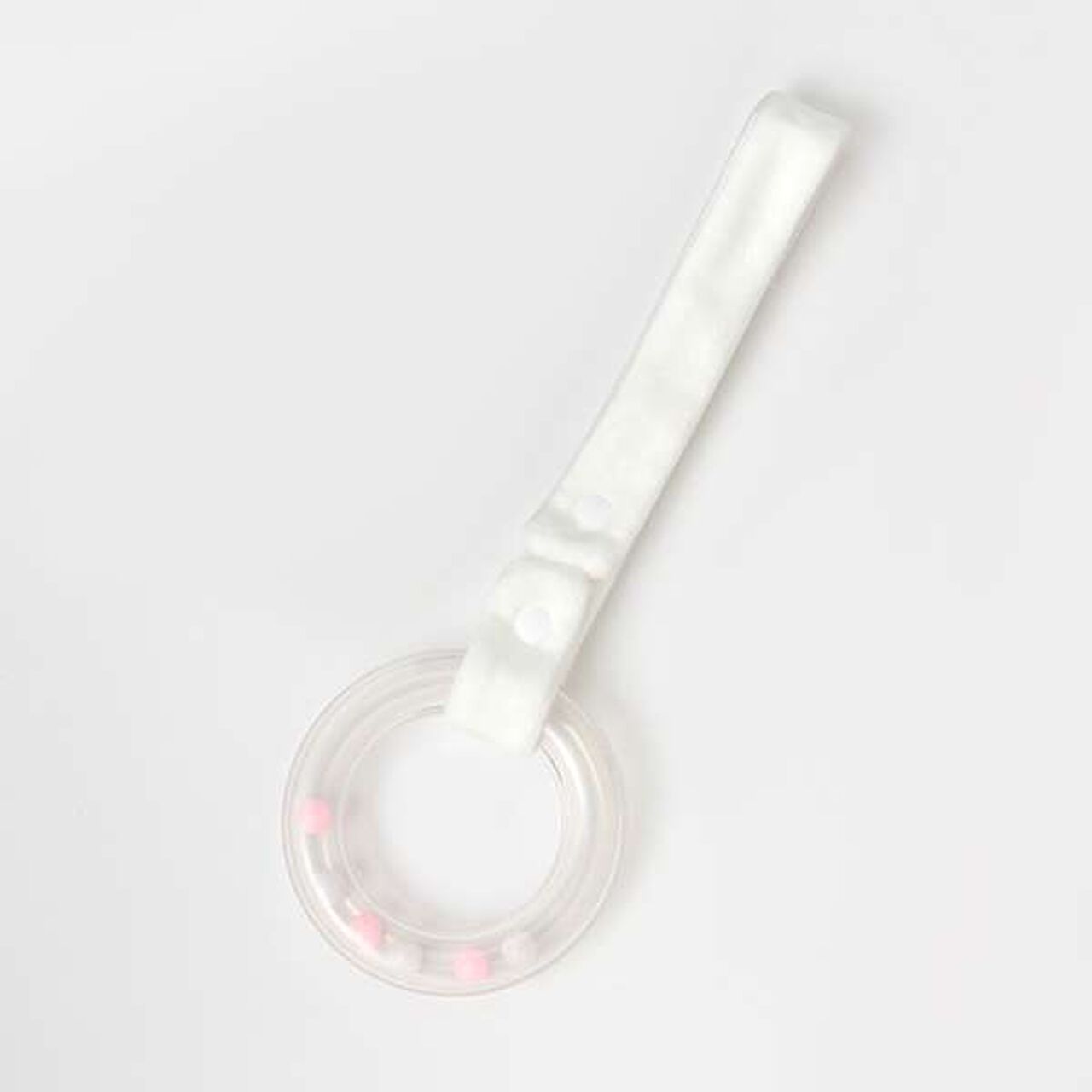 Stuffed Bear Ring Rattle,White, large image number 6