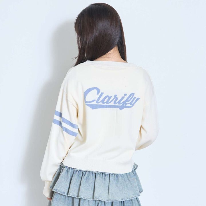 [UV/Washable] Back Logo Cardigan,Yellow, medium image number 1