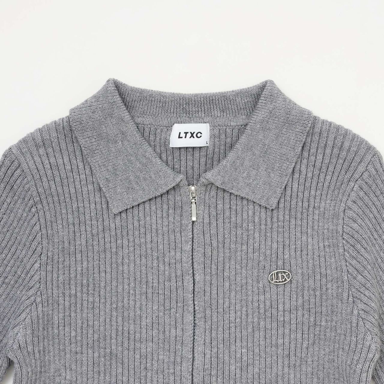 [LTXC] Washable Ribbed W Zipper Cardigan,Ivory, large image number 15