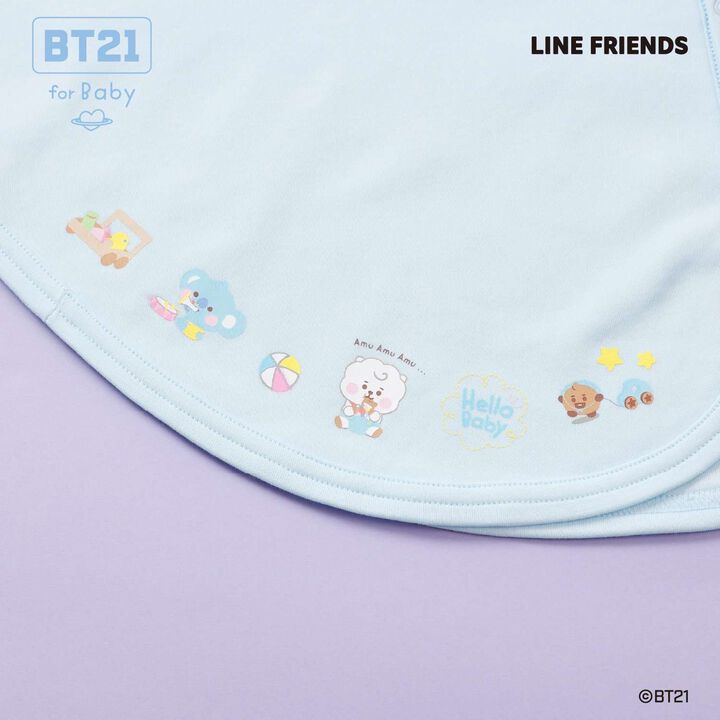 [BT21] Print & Embroidery Cape,Sax blue, medium image number 6