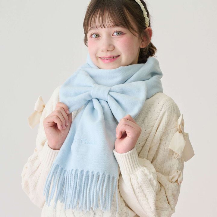 Scarf with Ribbon Chouchou,Light blue, medium image number 0