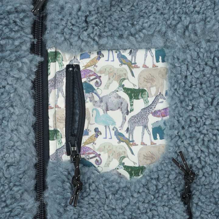 Q for the Zoo 蓬鬆絨料短夾克,摩卡茶色, medium image number 3