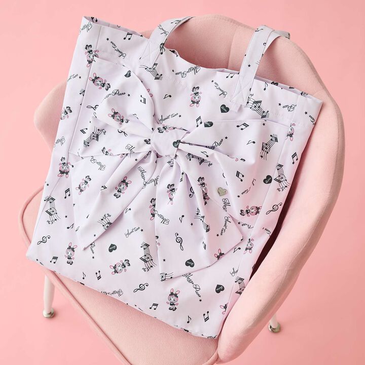 Big Ribbon Tote with Berie-chan Pattern for Presentation♪,Pink, medium image number 9